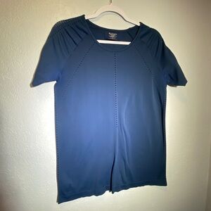 Athleta Womens Tshirt Navy Blue Sz L